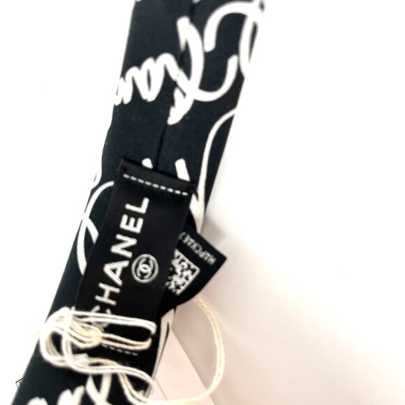 CHANEL Black and White Hairband - Picture 10 of 12